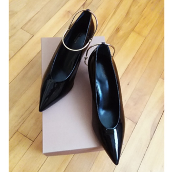 VIA SPIGA BAILEY LEATHER PUMP BLACK SIZE 6.5 - Picture 2 of 8